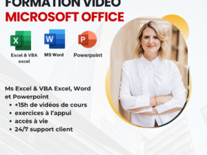Formation vidéo en MICROSOFT EXCEL & VBA EXCEL, WORD, POWERPOINT