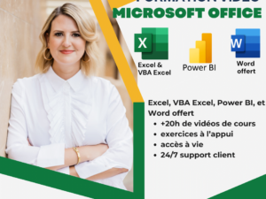 Formation vidéo en MICROSOFT EXCEL & VBA EXCEL, POWER BI, WORD